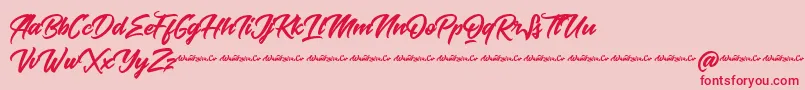 Baksoda Demo Font – Red Fonts on Pink Background