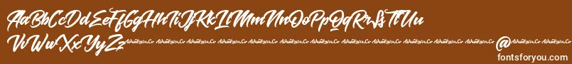 Baksoda Demo Font – White Fonts on Brown Background