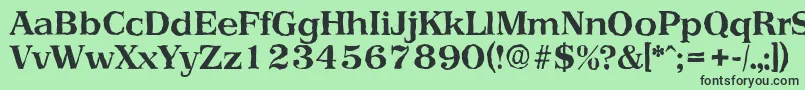 フォントPriamosantiqueBold – 緑の背景に黒い文字