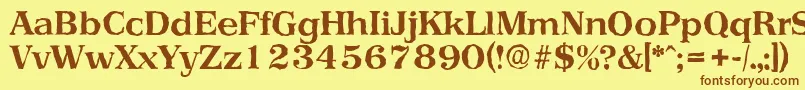 PriamosantiqueBold Font – Brown Fonts on Yellow Background