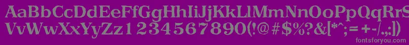 フォントPriamosantiqueBold – 紫の背景に灰色の文字