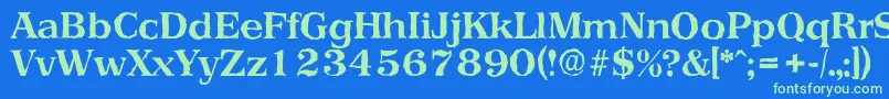 Шрифт PriamosantiqueBold – зелёные шрифты на синем фоне