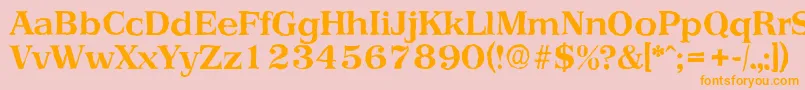 PriamosantiqueBold Font – Orange Fonts on Pink Background