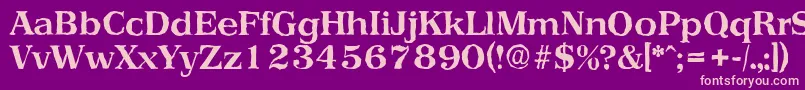 フォントPriamosantiqueBold – 紫の背景にピンクのフォント