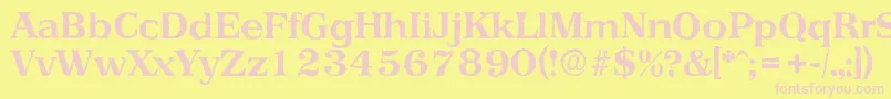 Шрифт PriamosantiqueBold – розовые шрифты на жёлтом фоне