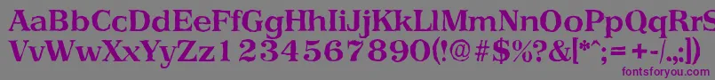 Шрифт PriamosantiqueBold – фиолетовые шрифты на сером фоне