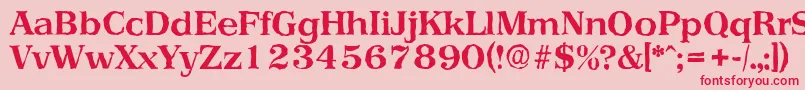 PriamosantiqueBold Font – Red Fonts on Pink Background