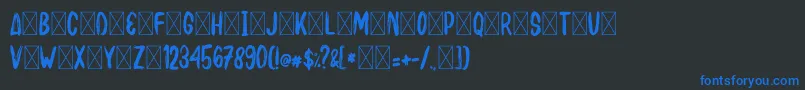 BAKUSHO Font – Blue Fonts on Black Background