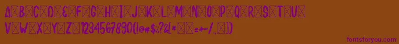BAKUSHO Font – Purple Fonts on Brown Background