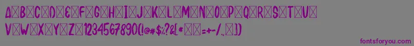 Шрифт BAKUSHO – фиолетовые шрифты на сером фоне