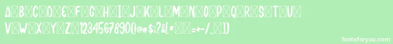 BAKUSHO Font – White Fonts on Green Background