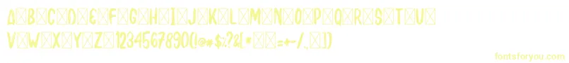 Шрифт BAKUSHO – жёлтые шрифты