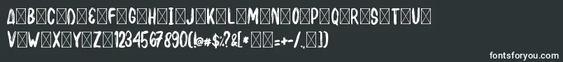 Шрифт BAKUSHO – белые шрифты на чёрном фоне