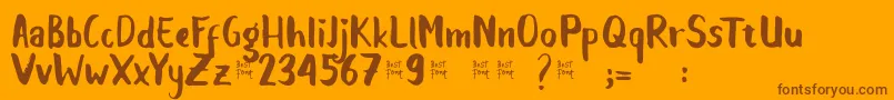 Balalak dafont Font – Brown Fonts on Orange Background