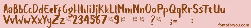 Balalak dafont Font – Brown Fonts on Pink Background