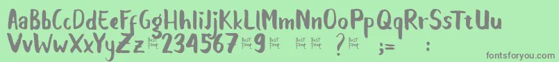 Balalak dafont Font – Gray Fonts on Green Background