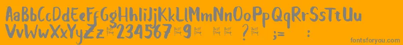 Balalak dafont Font – Gray Fonts on Orange Background