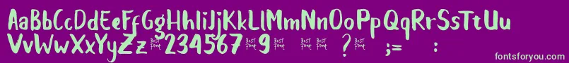 Balalak dafont Font – Green Fonts on Purple Background