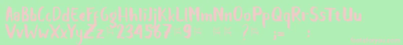 Balalak dafont Font – Pink Fonts on Green Background
