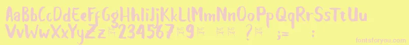 Balalak dafont Font – Pink Fonts on Yellow Background