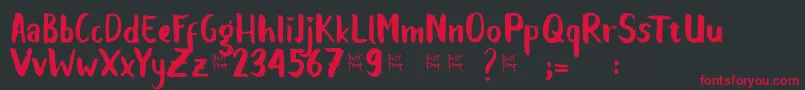 Balalak dafont Font – Red Fonts on Black Background