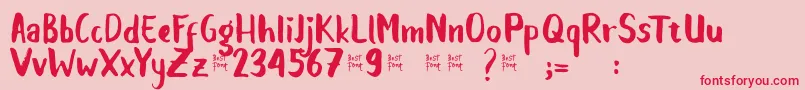 Balalak dafont Font – Red Fonts on Pink Background