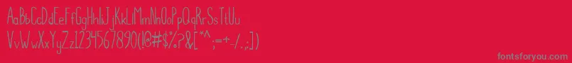 Balamoa Font – Gray Fonts on Red Background