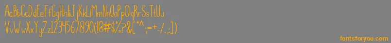 Balamoa Font – Orange Fonts on Gray Background