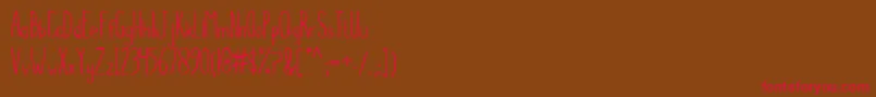 Balamoa Font – Red Fonts on Brown Background