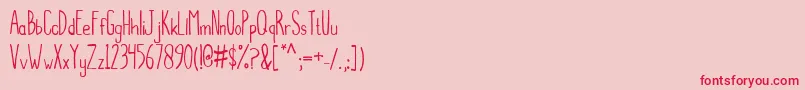 Balamoa Font – Red Fonts on Pink Background