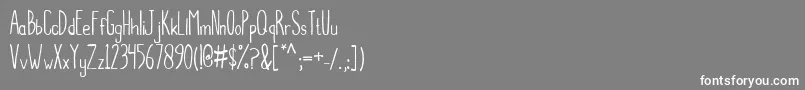 Balamoa Font – White Fonts on Gray Background