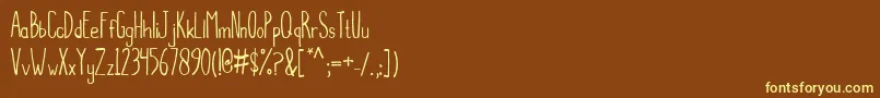 Balamoa Font – Yellow Fonts on Brown Background