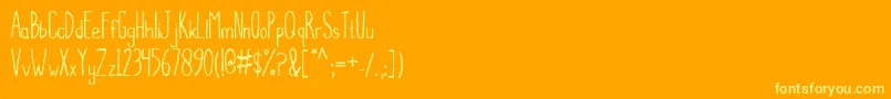 Balamoa Font – Yellow Fonts on Orange Background