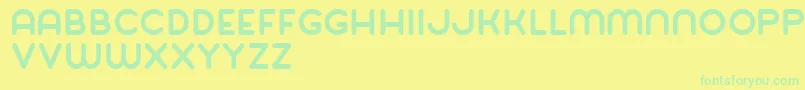 Balat Bold Font – Green Fonts on Yellow Background