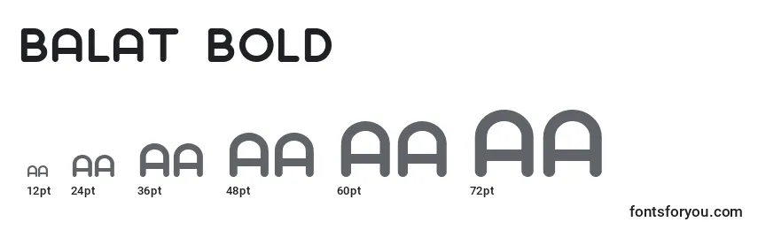 Размеры шрифта Balat Bold