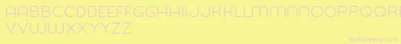 Balat Font – Pink Fonts on Yellow Background