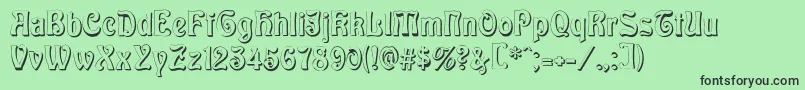 Baldur Shadow Font – Black Fonts on Green Background