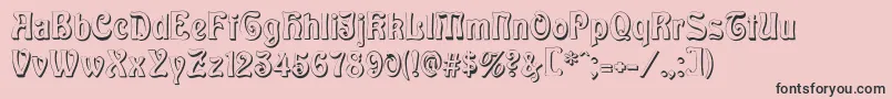 Baldur Shadow-Schriftart – Schwarze Schriften auf rosa Hintergrund