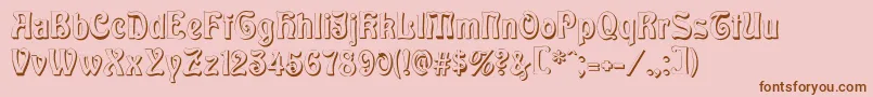 Baldur Shadow Font – Brown Fonts on Pink Background