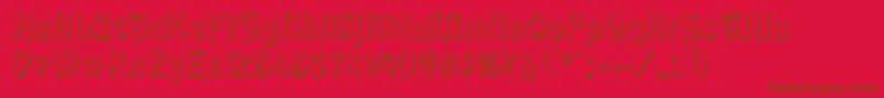 Baldur Shadow Font – Brown Fonts on Red Background