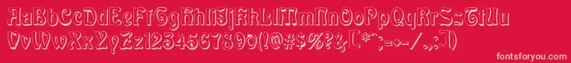Baldur Shadow Font – Pink Fonts on Red Background
