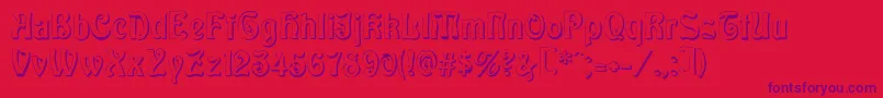 Baldur Shadow Font – Purple Fonts on Red Background