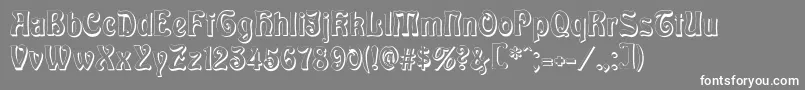 Baldur Shadow-Schriftart – Weiße Schriften auf grauem Hintergrund