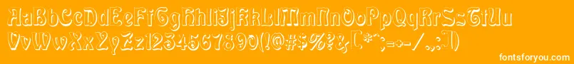 Baldur Shadow Font – White Fonts on Orange Background