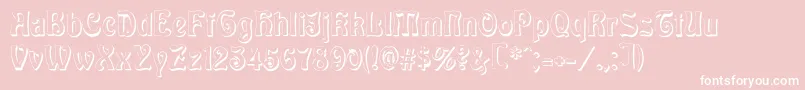 Baldur Shadow Font – White Fonts on Pink Background
