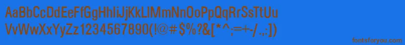 ArezzoCdRegular Font – Brown Fonts on Blue Background