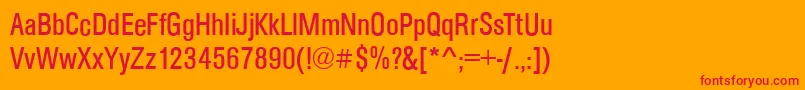 ArezzoCdRegular Font – Red Fonts on Orange Background