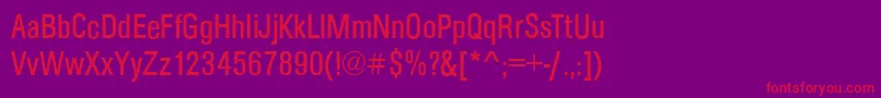 ArezzoCdRegular Font – Red Fonts on Purple Background