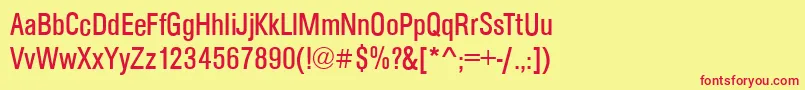 ArezzoCdRegular Font – Red Fonts on Yellow Background