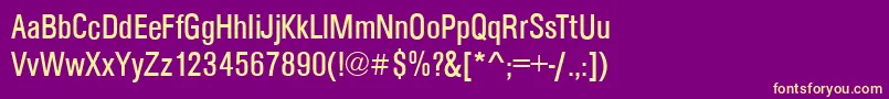 ArezzoCdRegular Font – Yellow Fonts on Purple Background